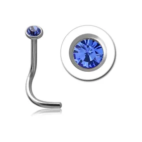 18 Gauge | Sapphire Surgical Steel Nose Stud