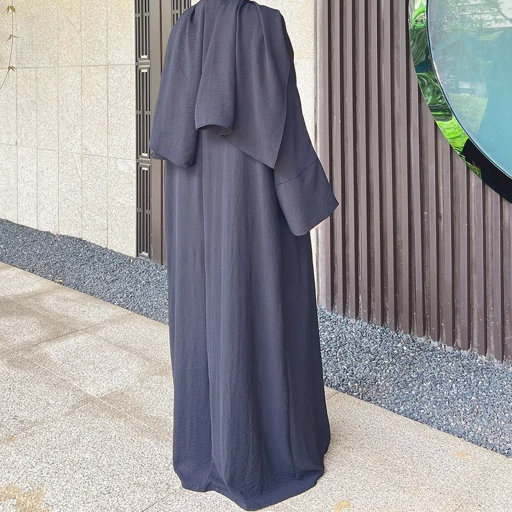 2 Piece Abaya Dress Set Muslim Women Long Dress