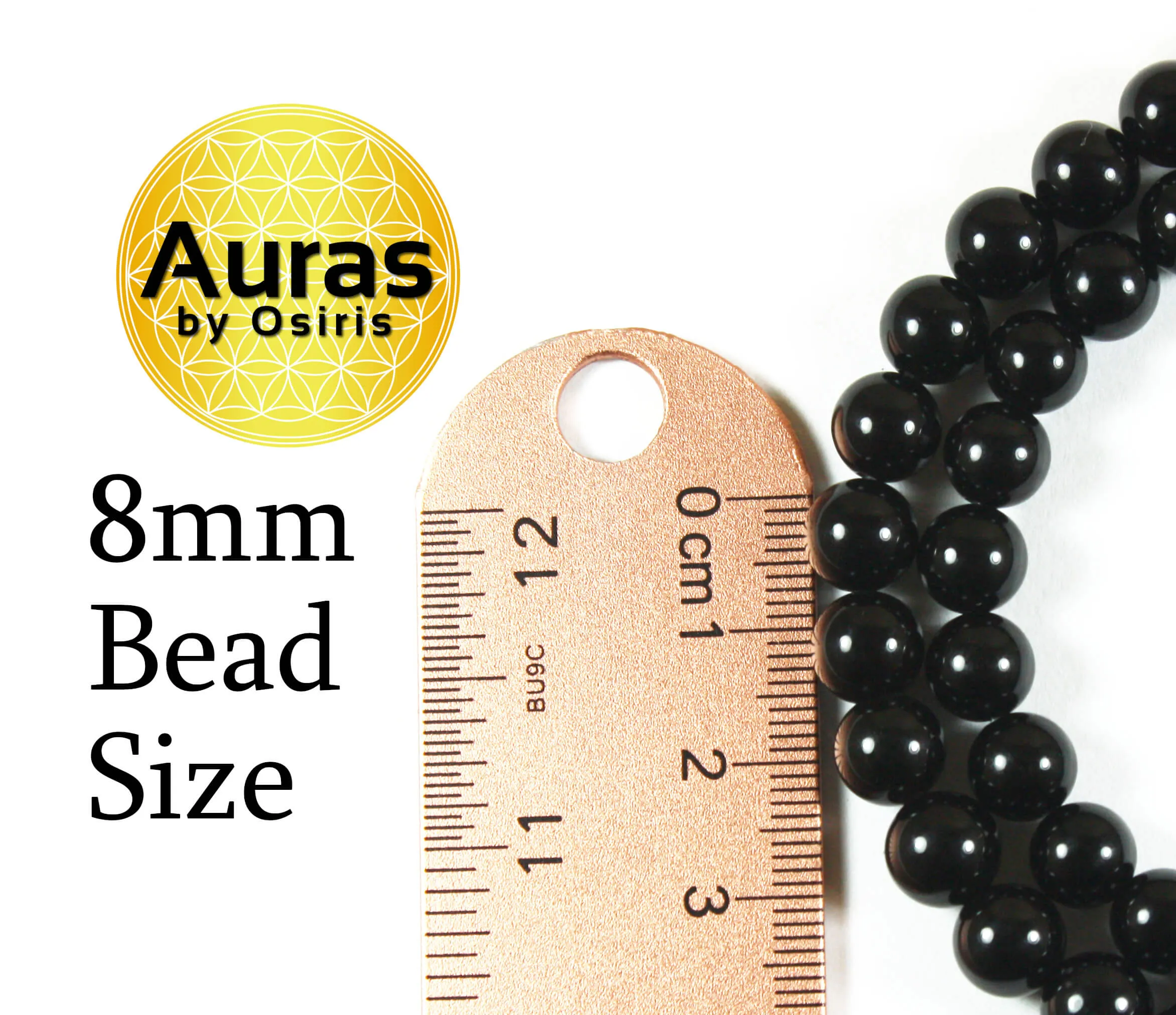 24 inch Black Onyx Necklace 8mm