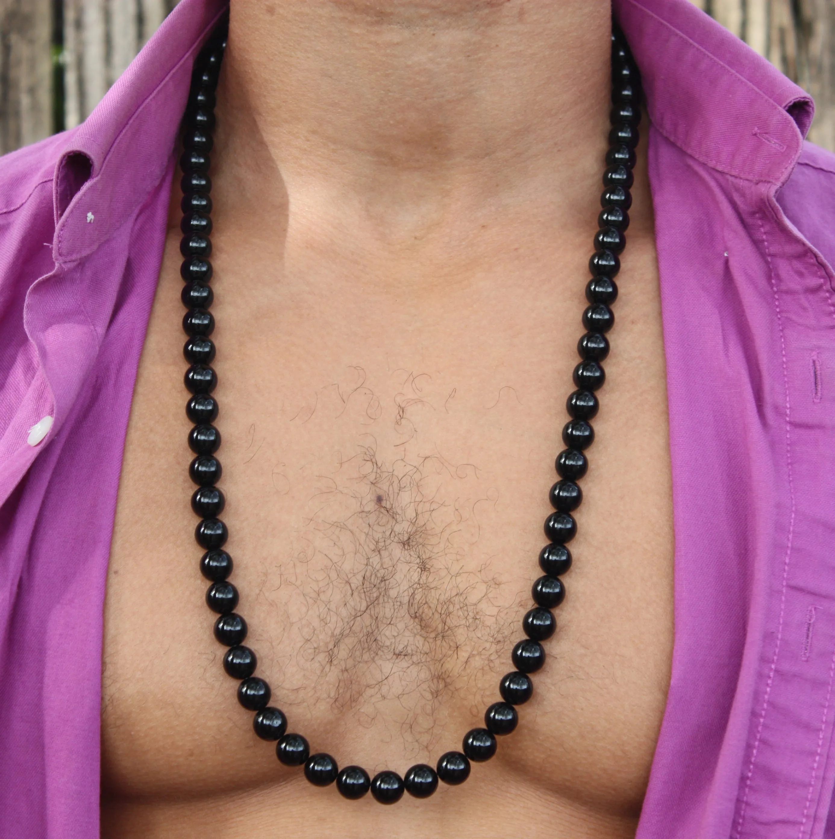 30 inch Black Onyx Necklace 10mm