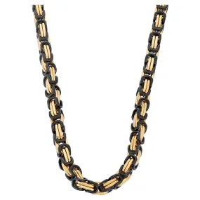 6mm Gold & Black Byzantine