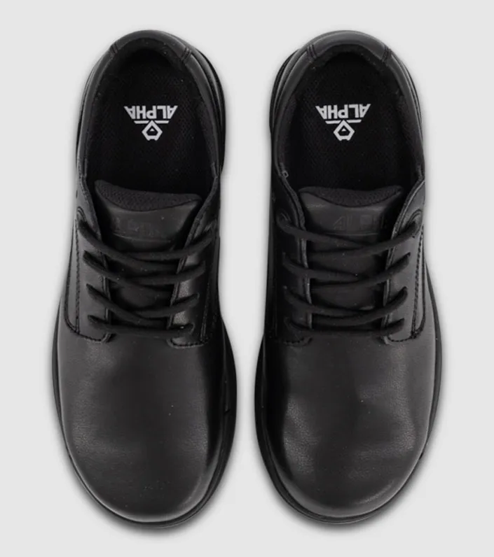 alpha dux (2e wide) junior boys school shoes