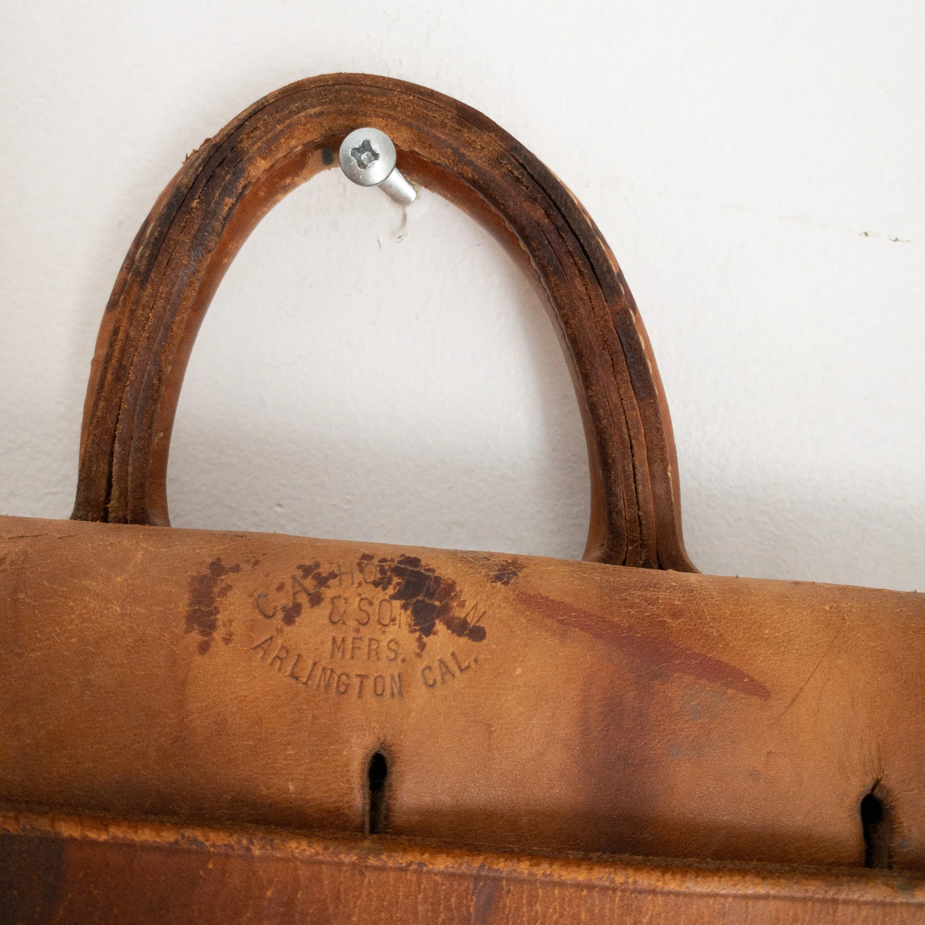 Antique Railway Canvas Leather Mail Bag