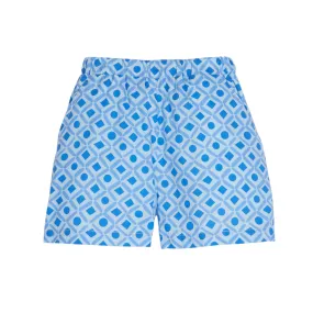 Basic Shorts - Blue Geo