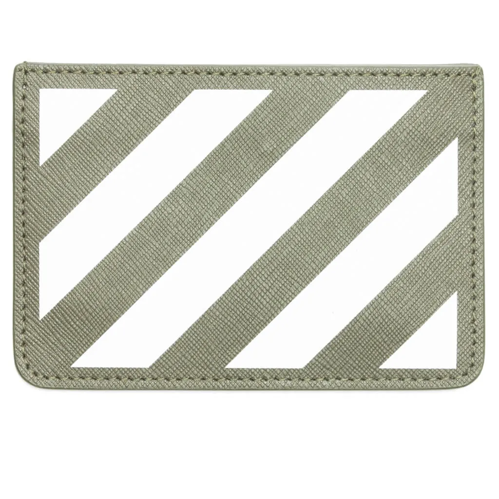 Binder Diag Saff Card Case - Military/White