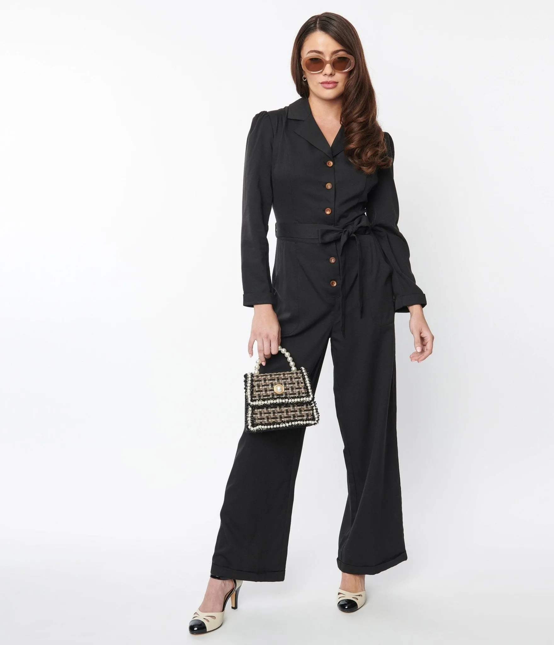 Black Long Sleeve Jumpsuit