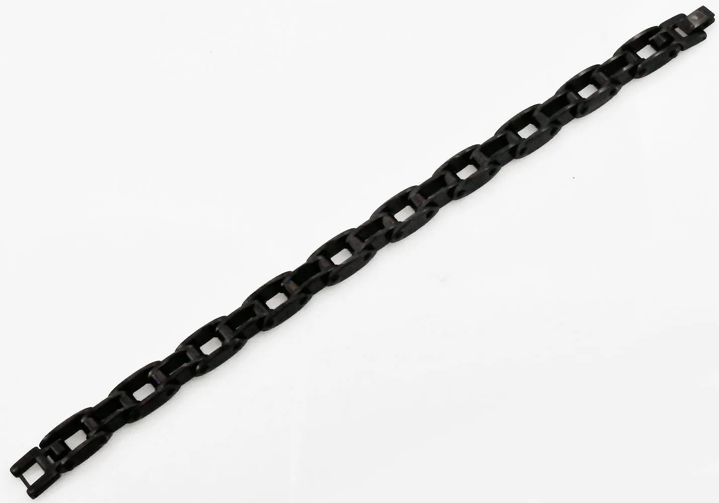 Black Plated Stainless Steel Men's Bracelet Blackjack