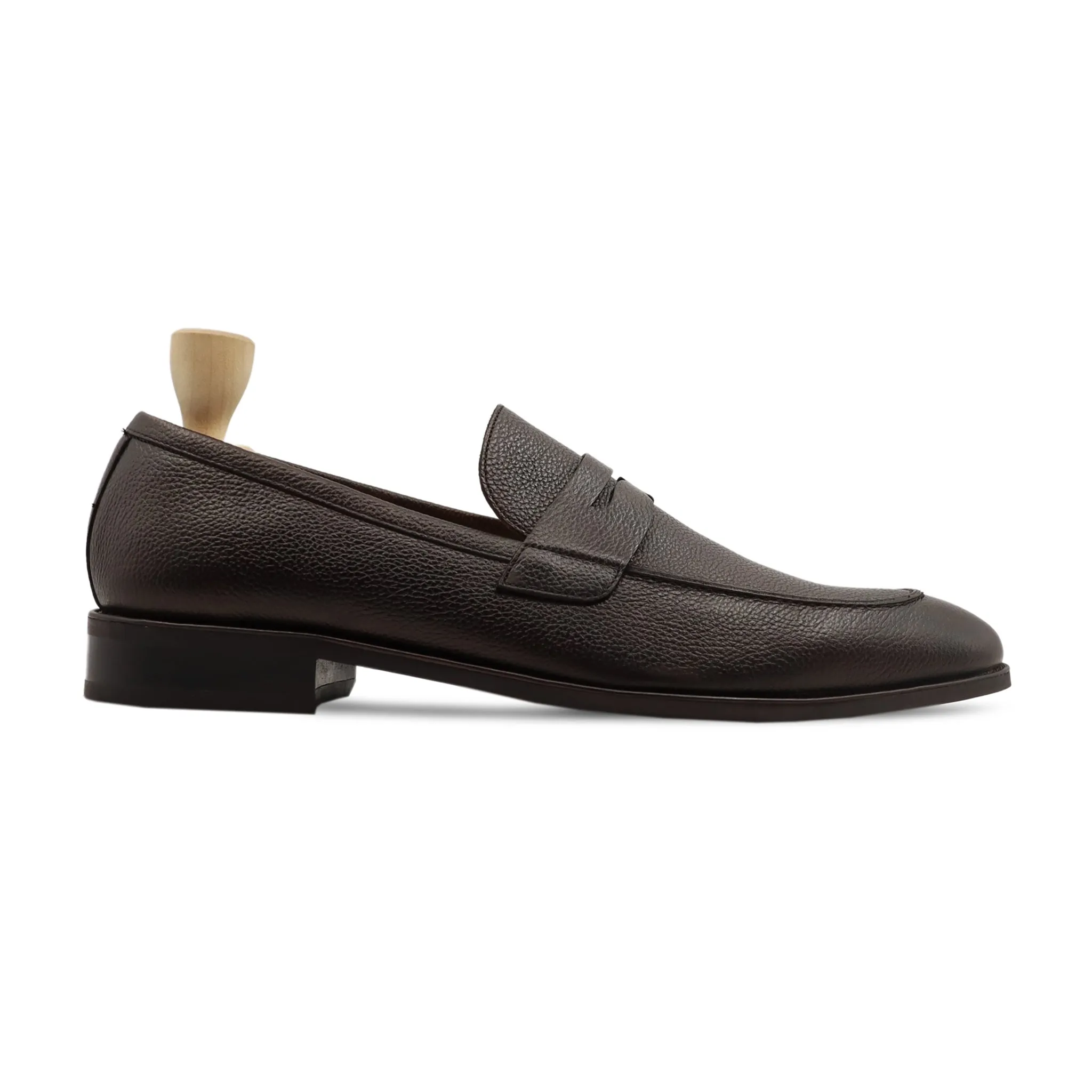 CAMPANIA - DARK BROWN PEBBLE GRAIN LOAFER