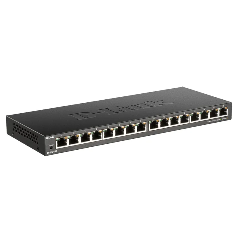 D-Link 16-Port Low Profile Gigabit Unmanaged Switch Metal Housing