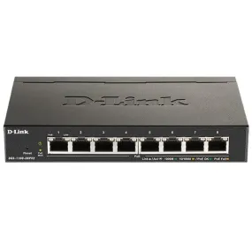 D-Link 8-Port Gigabit Smart Managed PoE Switch with 8 PoE Ports