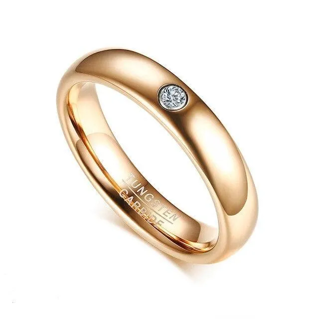 Elegant Promise Rings for Couples in Rose-Gold