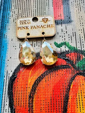 Fall Crystal Earrings - Pink Panache