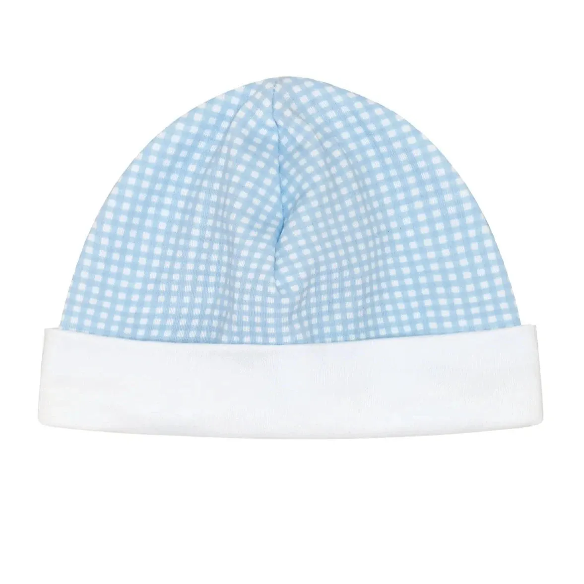 Gingham Baby Hat - Blue