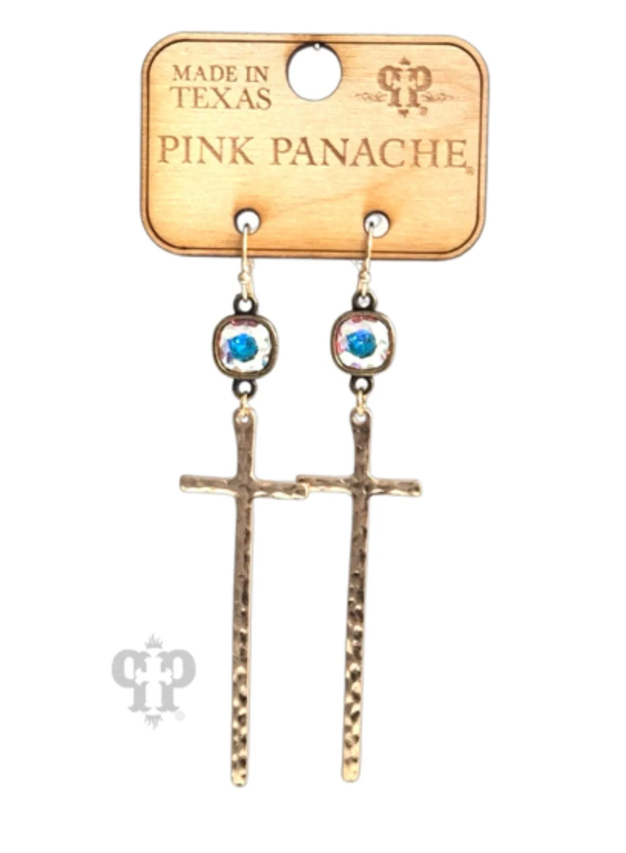 Good Cross Earrings - Pink Panache