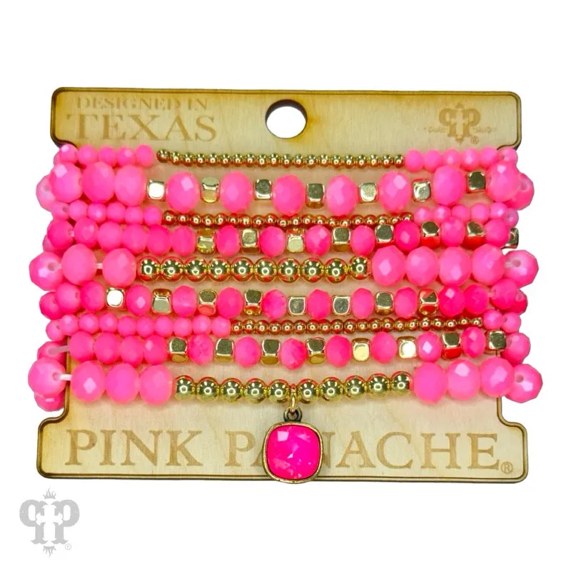 Hot Pink Bracelet Set - Pink Panache