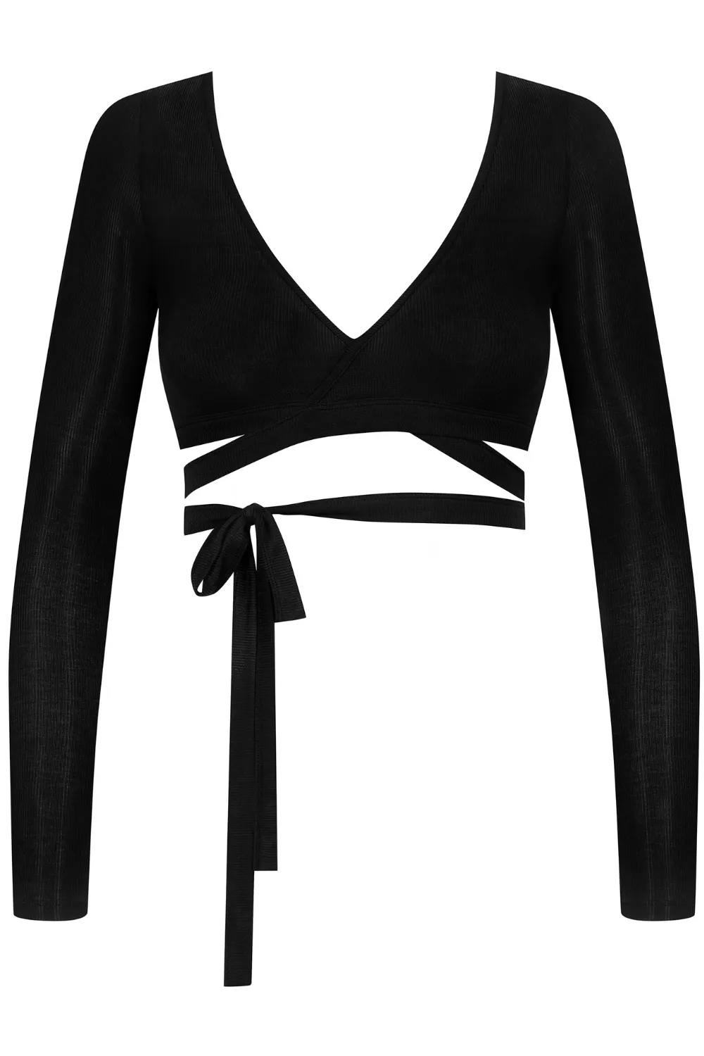 La Femme Amazone Long Sleeve Wrap Top