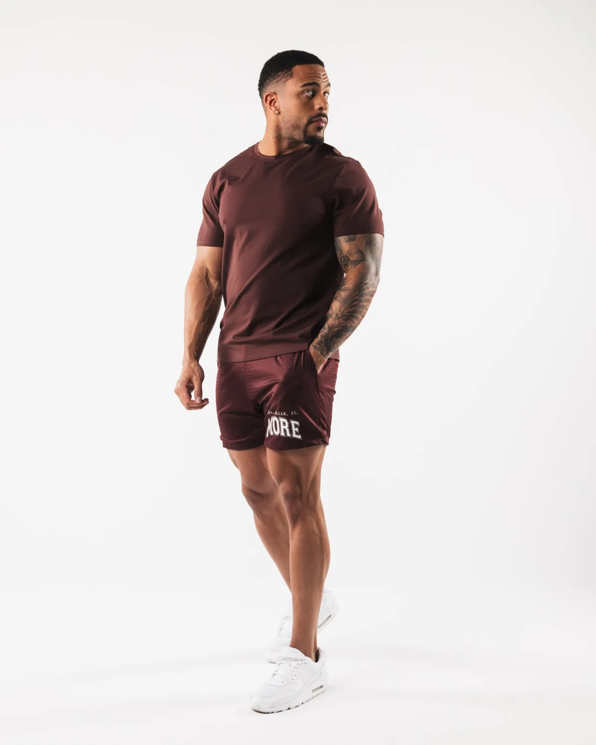 LDB More Mesh Short 6” - Burgundy