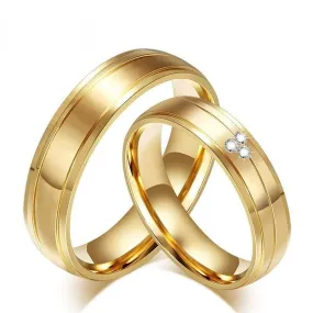 Matching Promise Rings for Couples with Zirconia