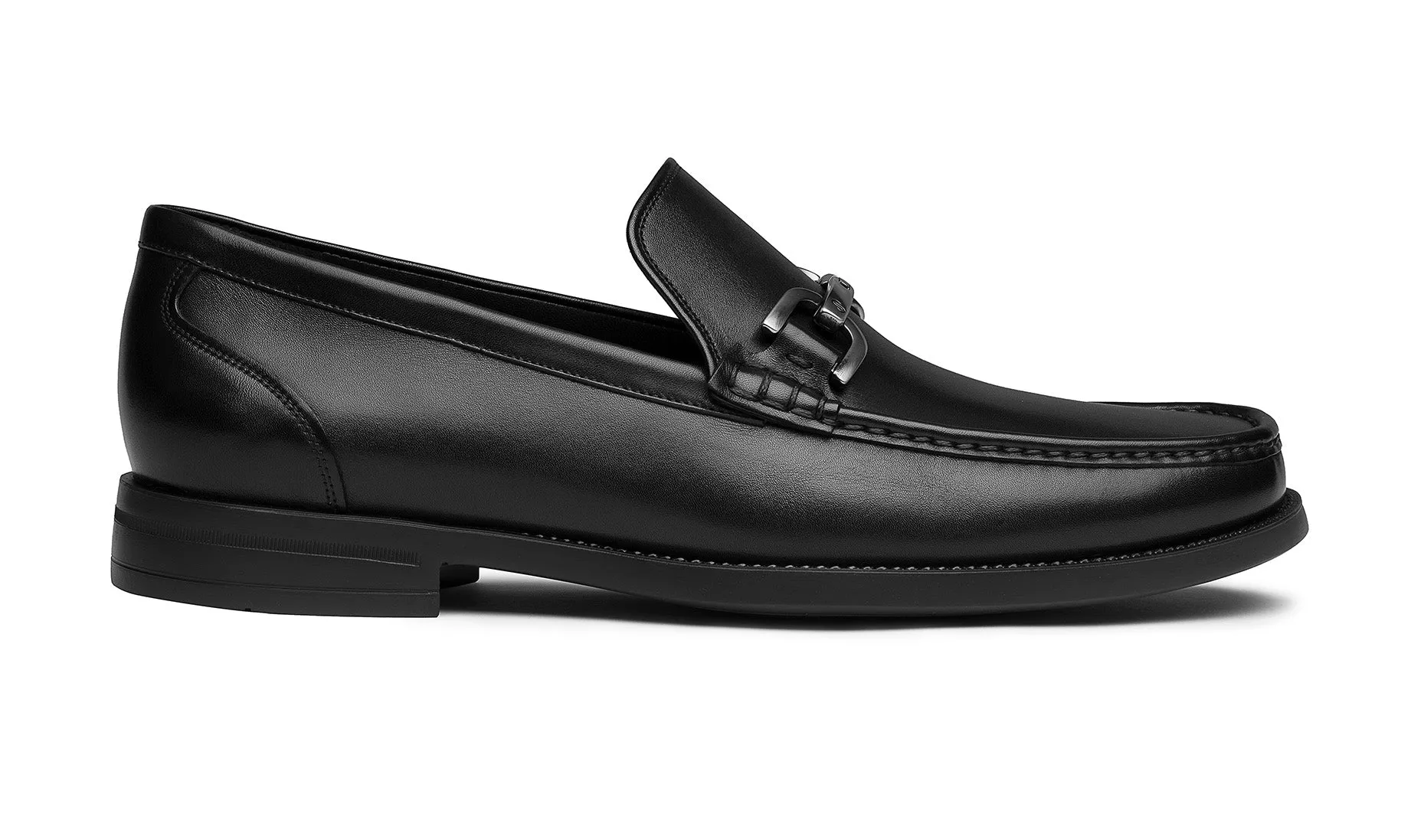 Mens Moccasin Leather Shoes With Rubber Sole