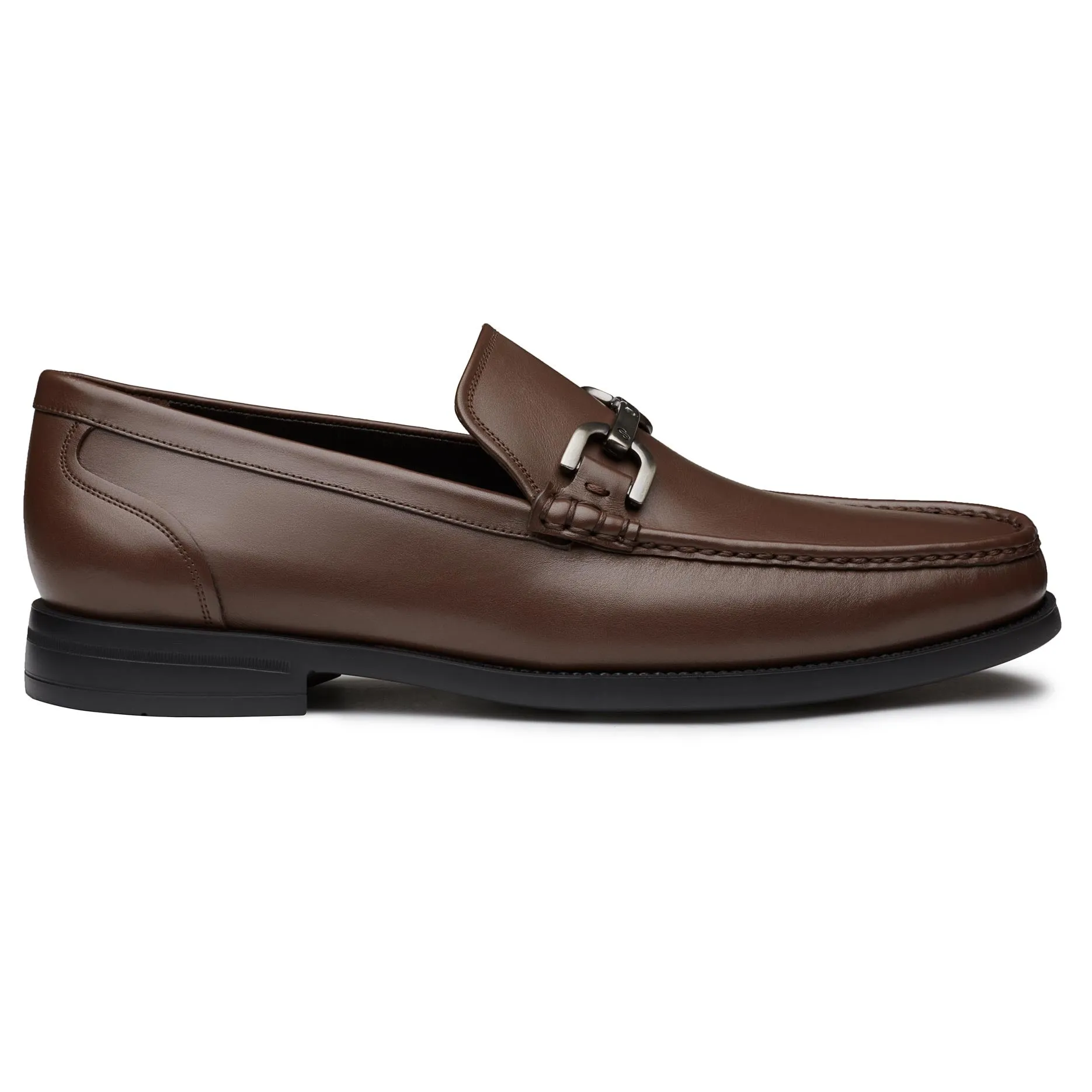 Mens Moccasin Leather Shoes With Rubber Sole