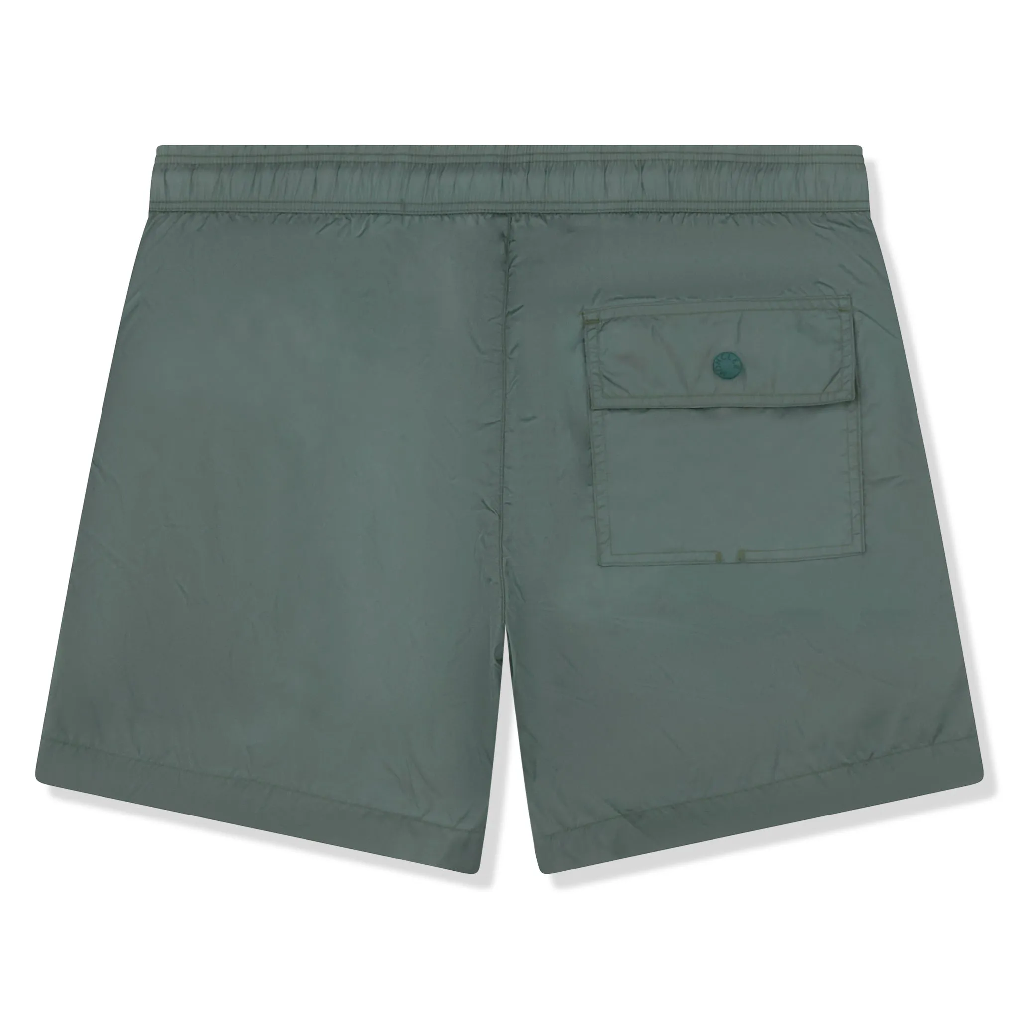 Moncler Logo Patch Green Swim Shorts