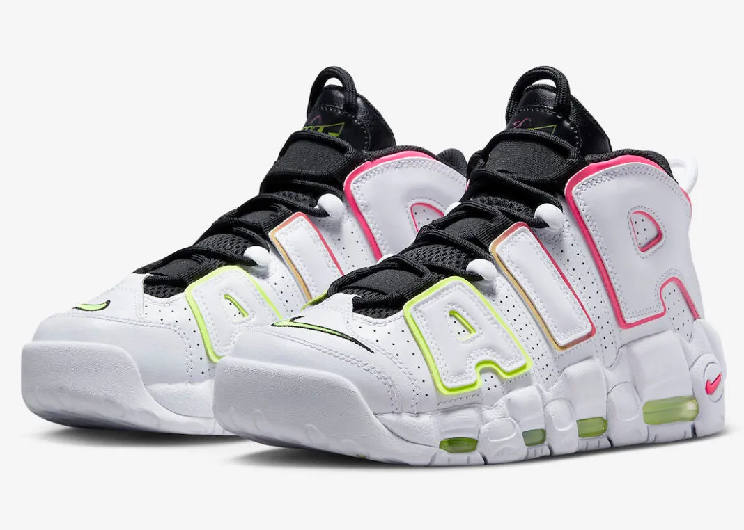 Nike Air More Uptempo Electric White Volt Hyper Pink Black FD0865-100