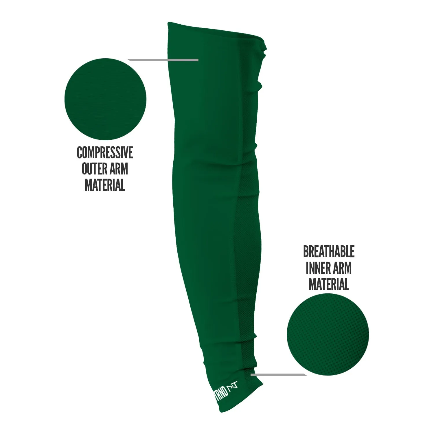 NXTRND AirTek Arm Sleeves Dark Green (1 Pair)