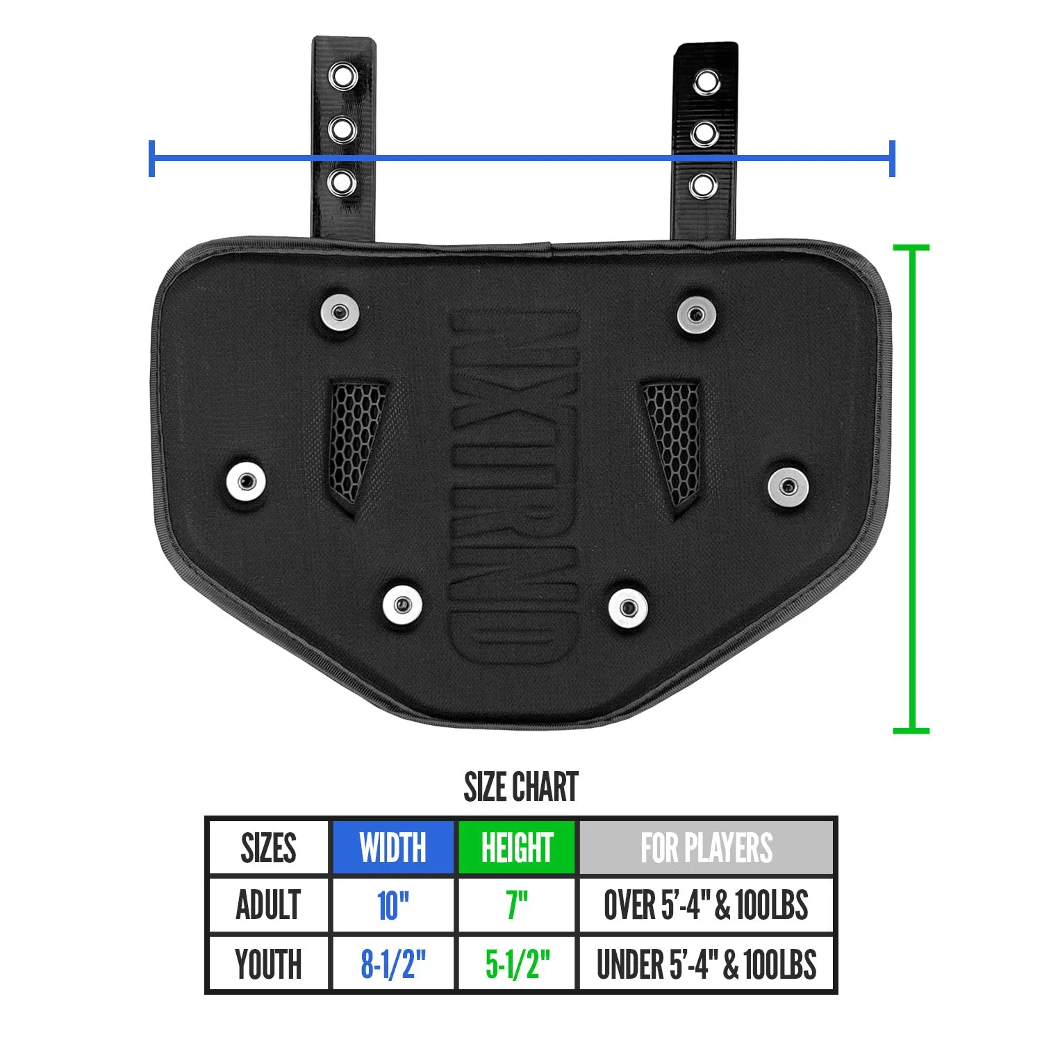 NXTRND B-PLATE Football Back Plate Chrome Dark Green