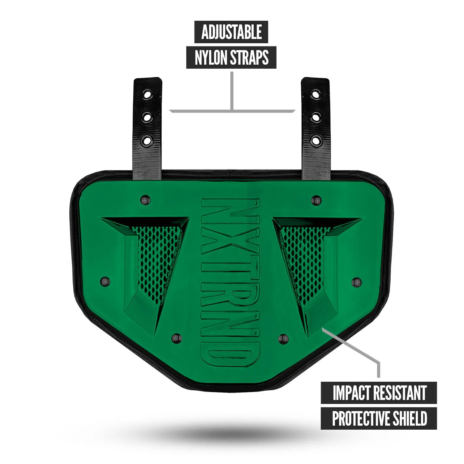 NXTRND B-PLATE Football Back Plate Chrome Dark Green