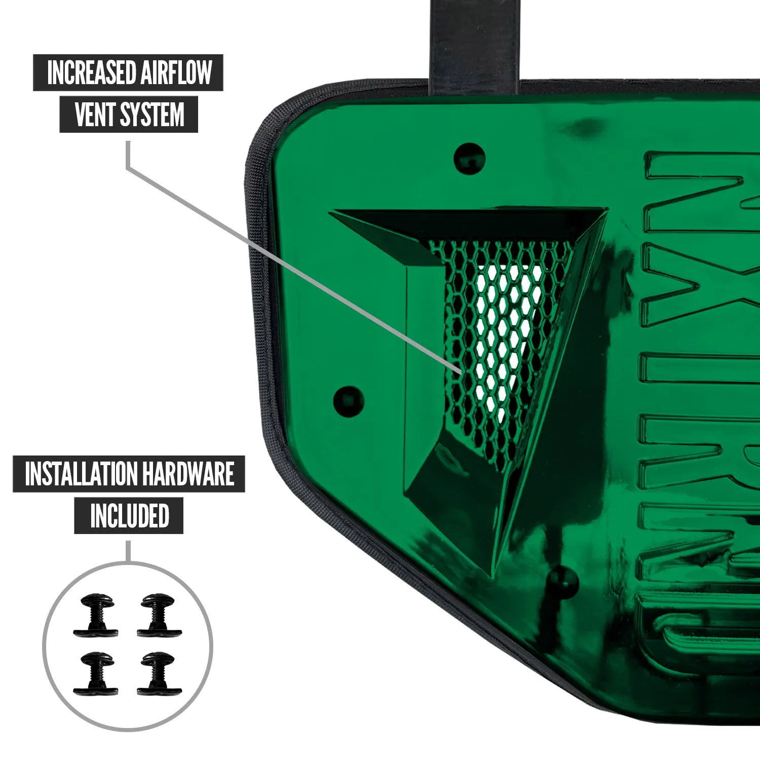 NXTRND B-PLATE Football Back Plate Chrome Dark Green