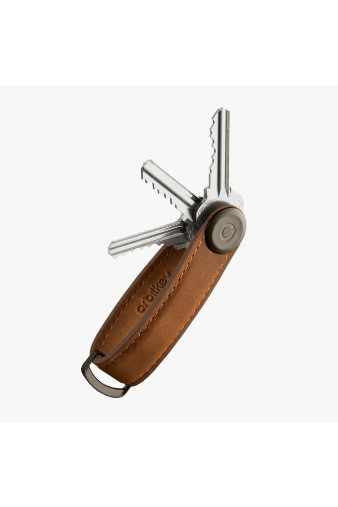 Orbitkey - Key Organiser - Crazy Horse Leather - Chestnut Brown / Brown