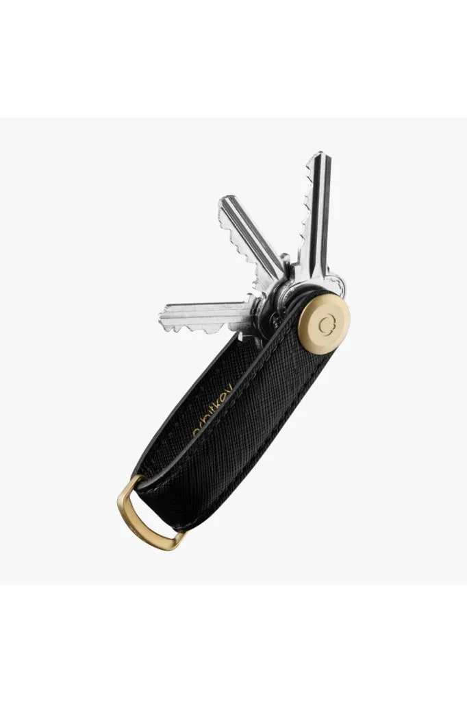 Orbitkey - Key Organiser Saffiano Leather - Black