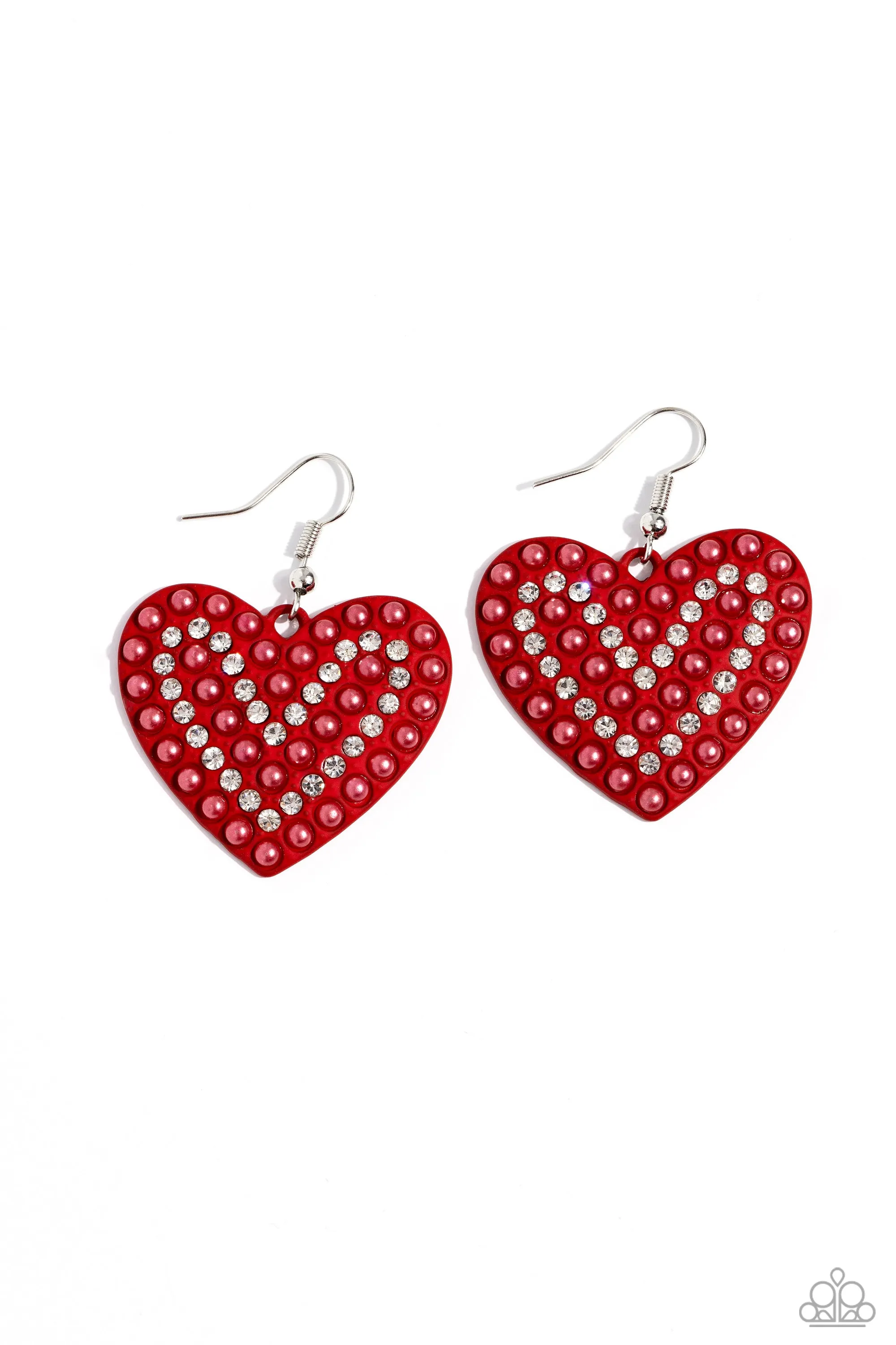 Paparazzi Romantic Reunion - Red earrings