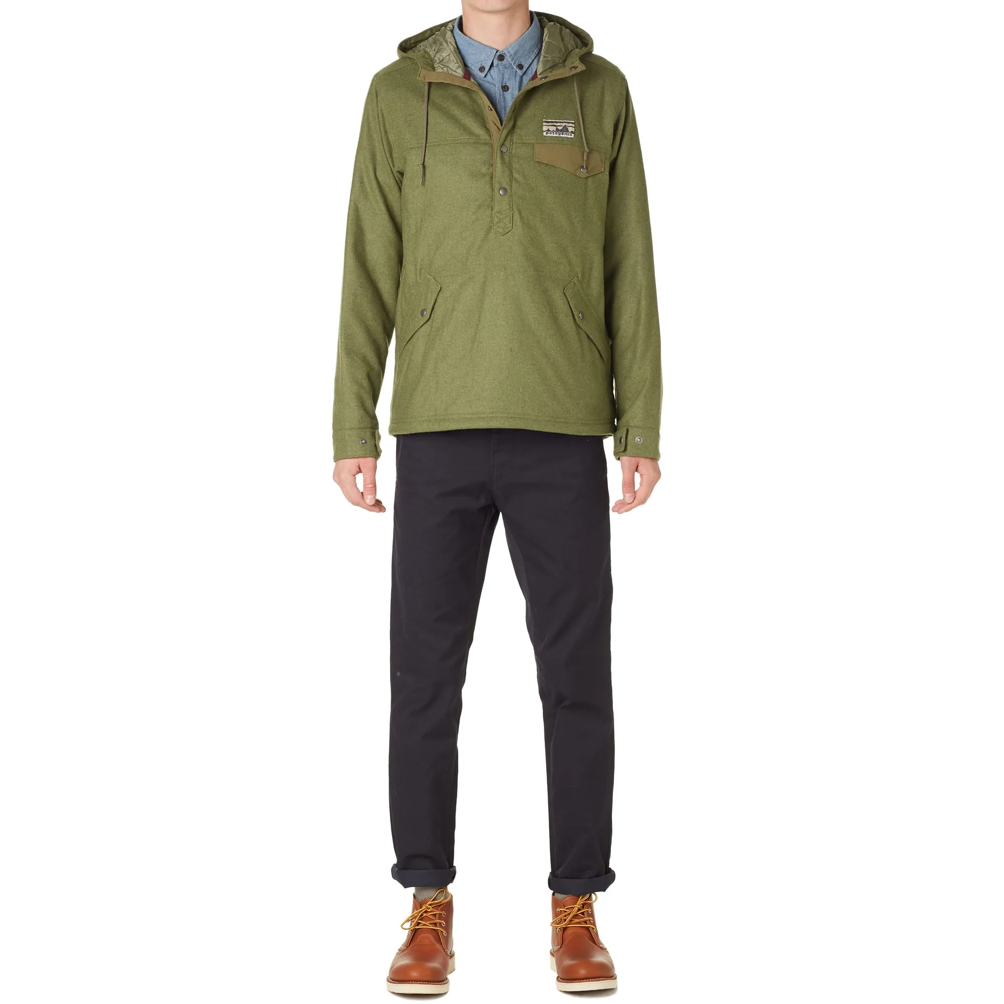 Patagonia Reclaimed Wool Snap-T PulloverFatigue Green