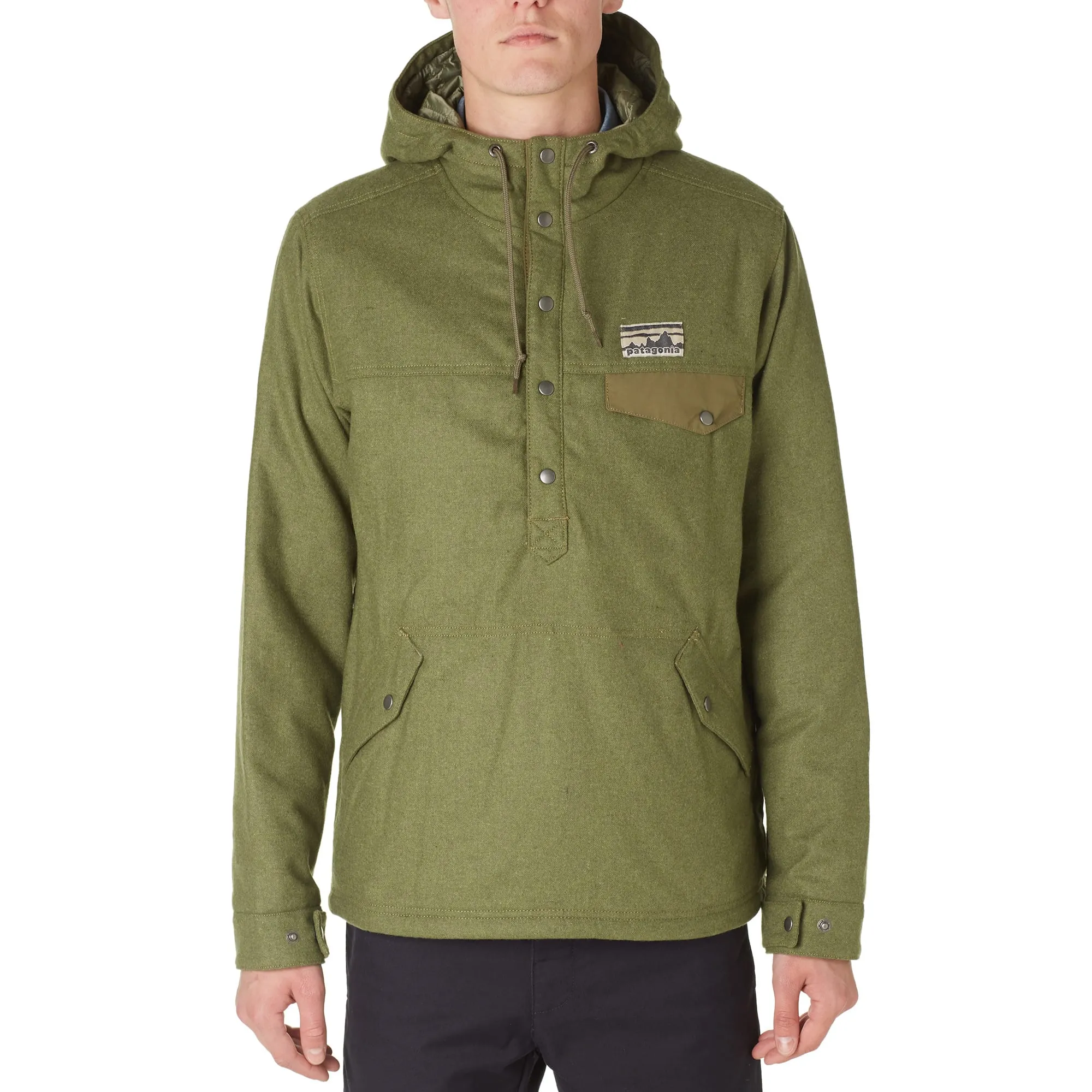 Patagonia Reclaimed Wool Snap-T PulloverFatigue Green