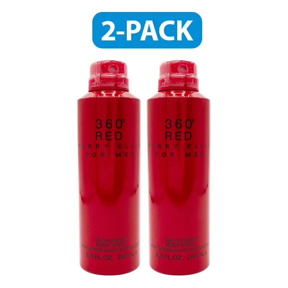 Perry Ellis 360 Red Body Spray 6 oz 2-PACK Men