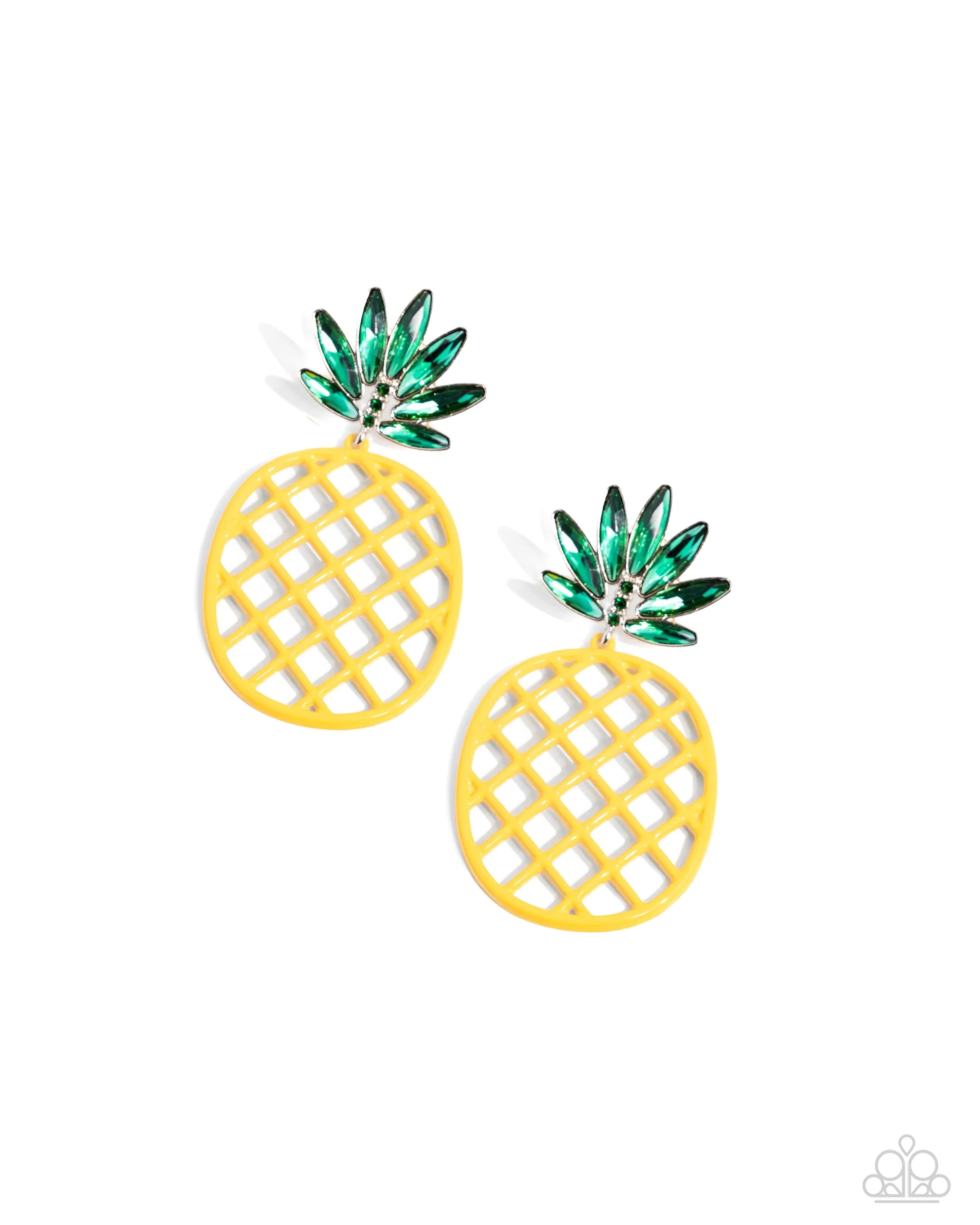 Pineapple Passion Yellow-Earrings