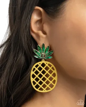 Pineapple Passion Yellow-Earrings