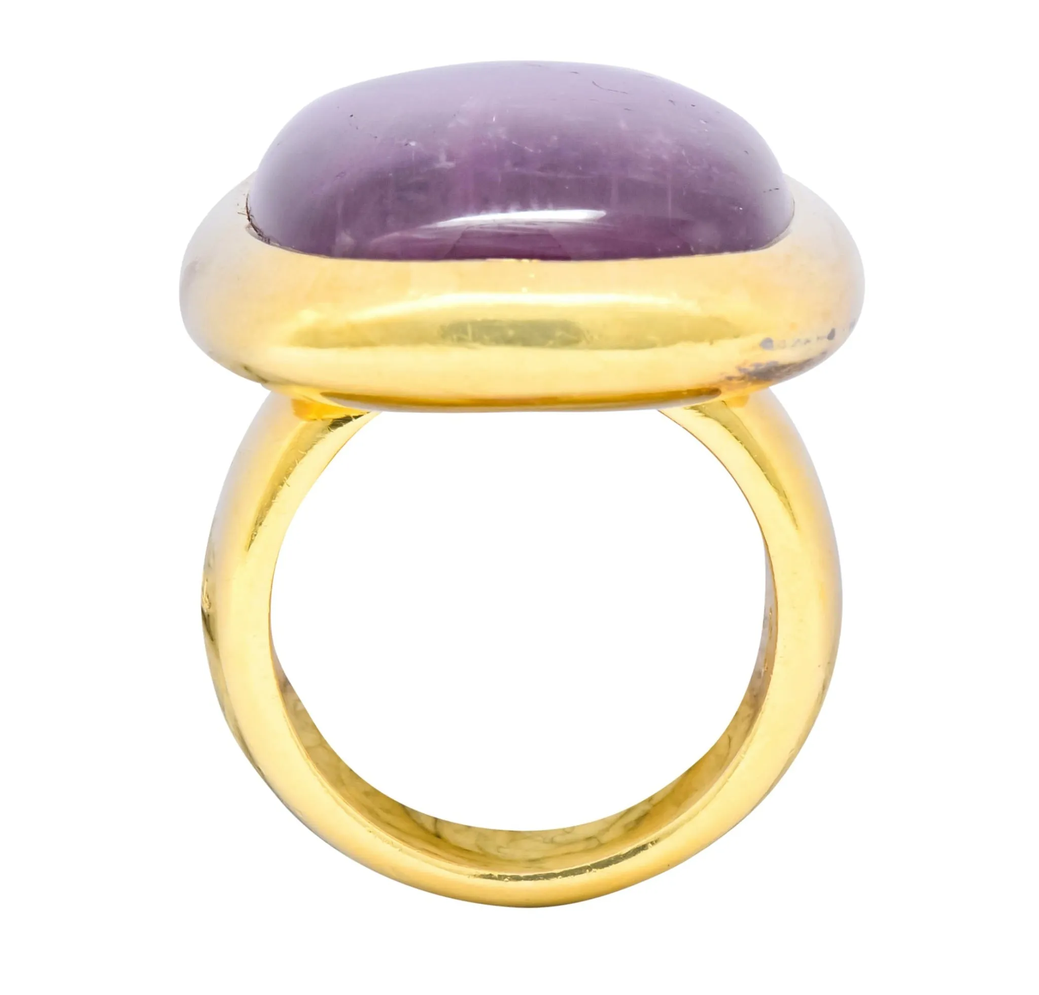 Pomellato Italian Pink Tourmaline 18 Karat Gold Contemporary Statement Ring