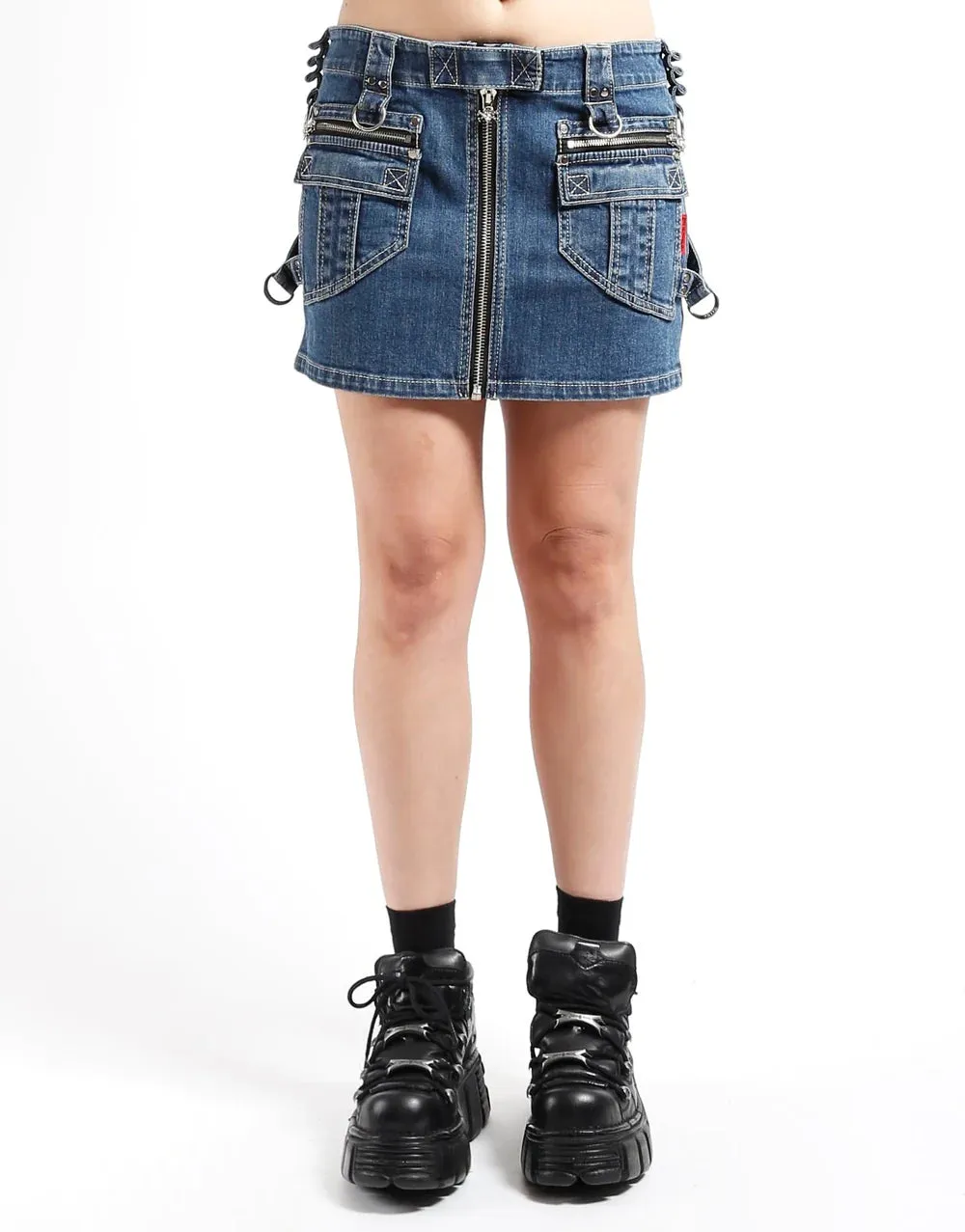 Power Skirt Blue Denim