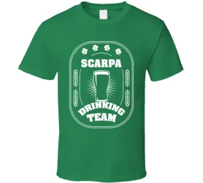 Scarpa Drinking Team St. Patrick's Day Last Name Group T Shirt