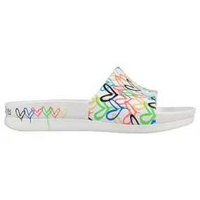 SKECHERS Women's Cali Charm-Trust Love Slipper (White/Multi)