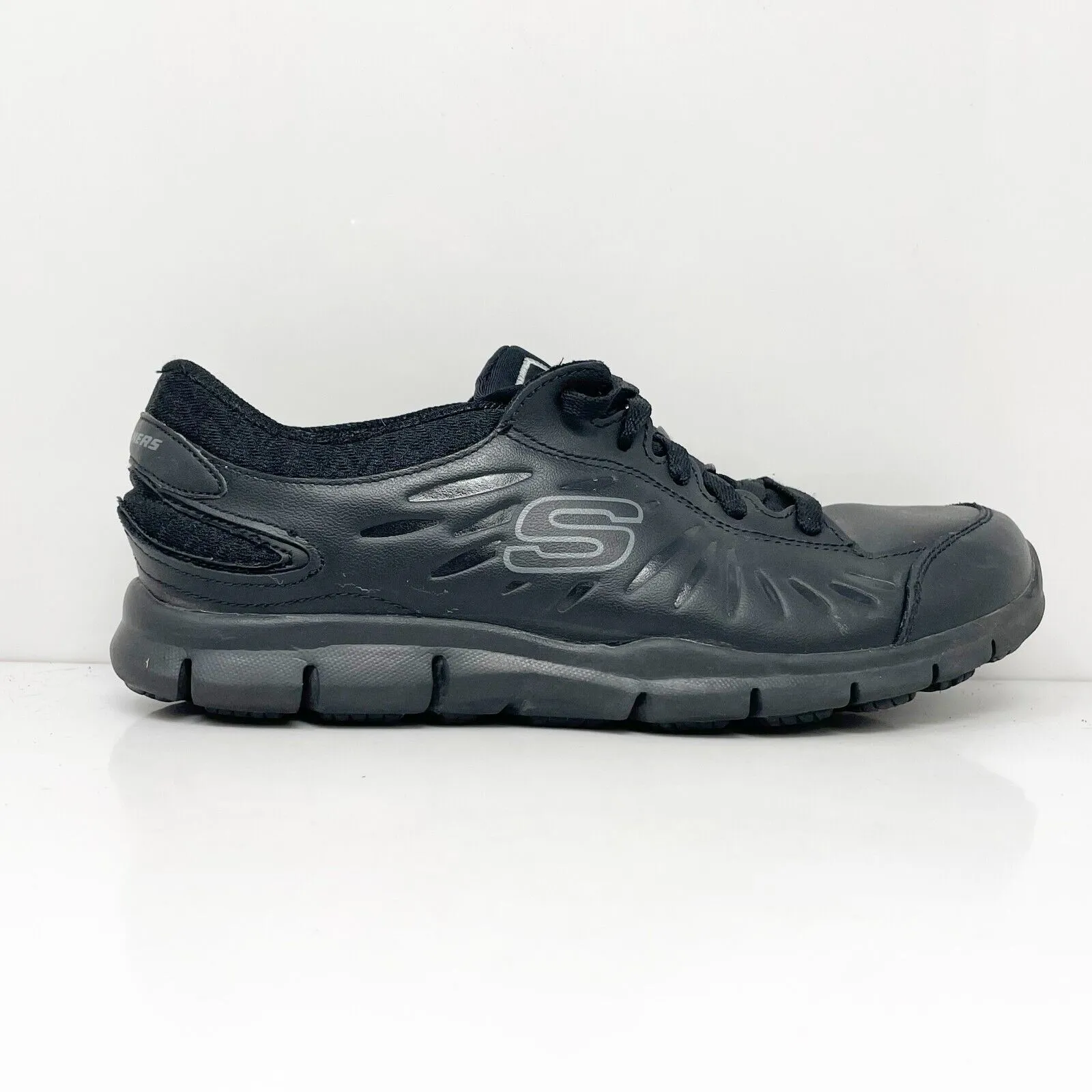 Skechers Womens Relaxed Fit Eldred 76551 Black Running Shoes Sneakers Size 8