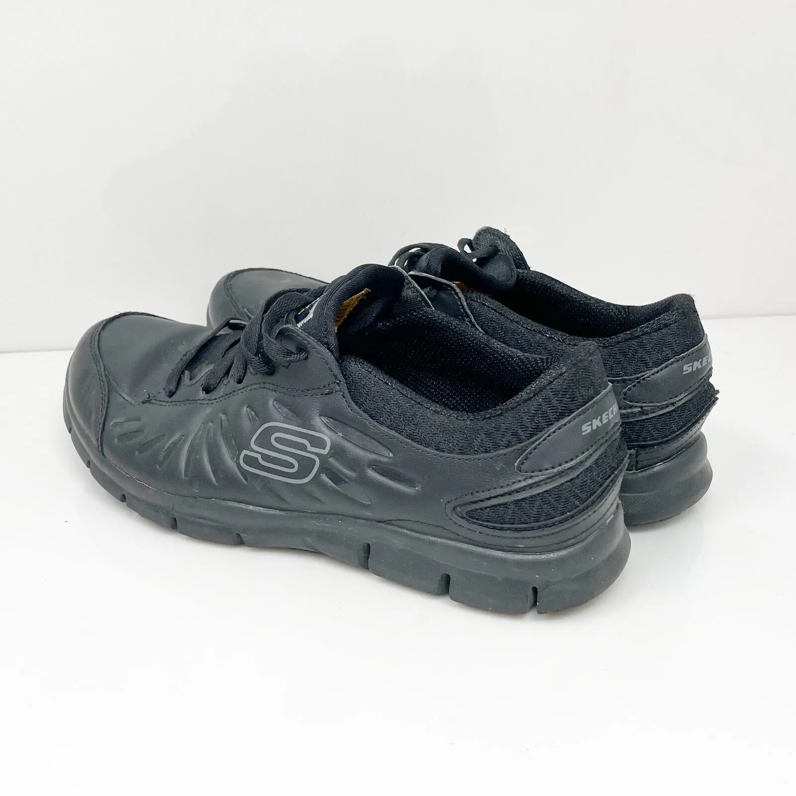 Skechers Womens Relaxed Fit Eldred 76551 Black Running Shoes Sneakers Size 8