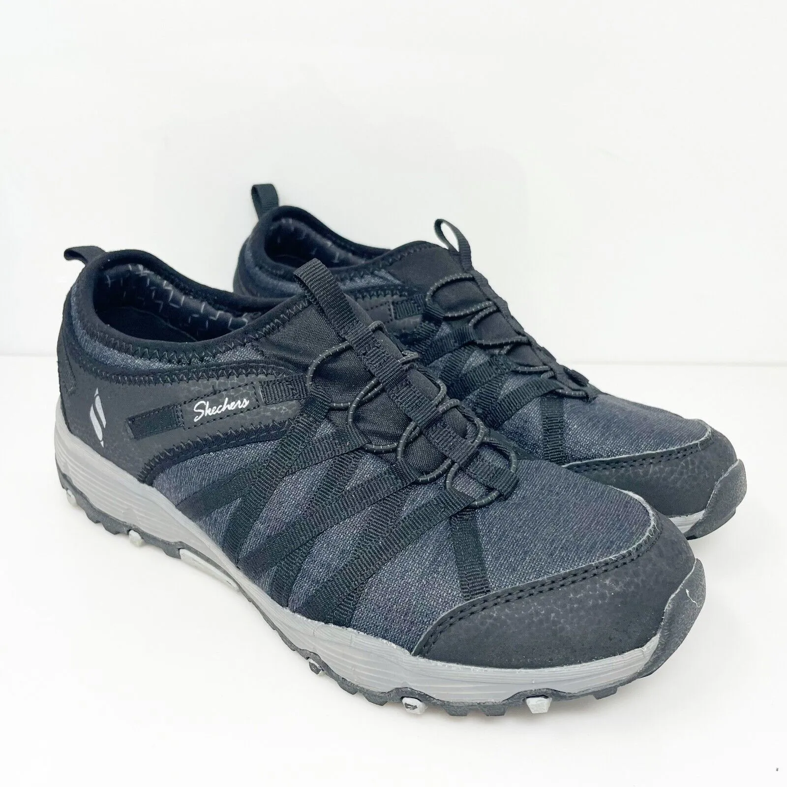 Skechers Womens Seager Hiker 158236 Black Running Shoes Sneakers Size 8