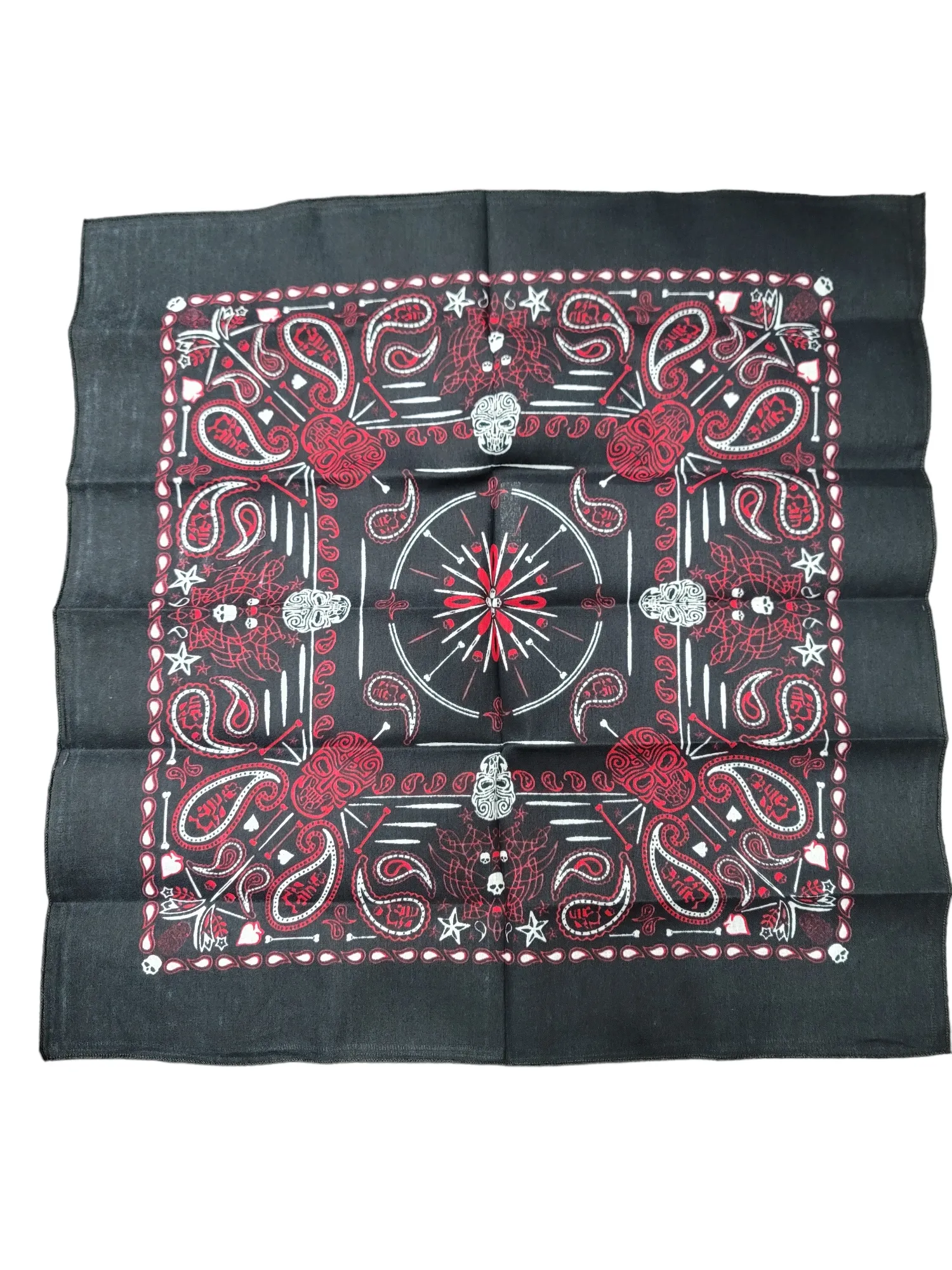 Skull Paisley Red/Blk