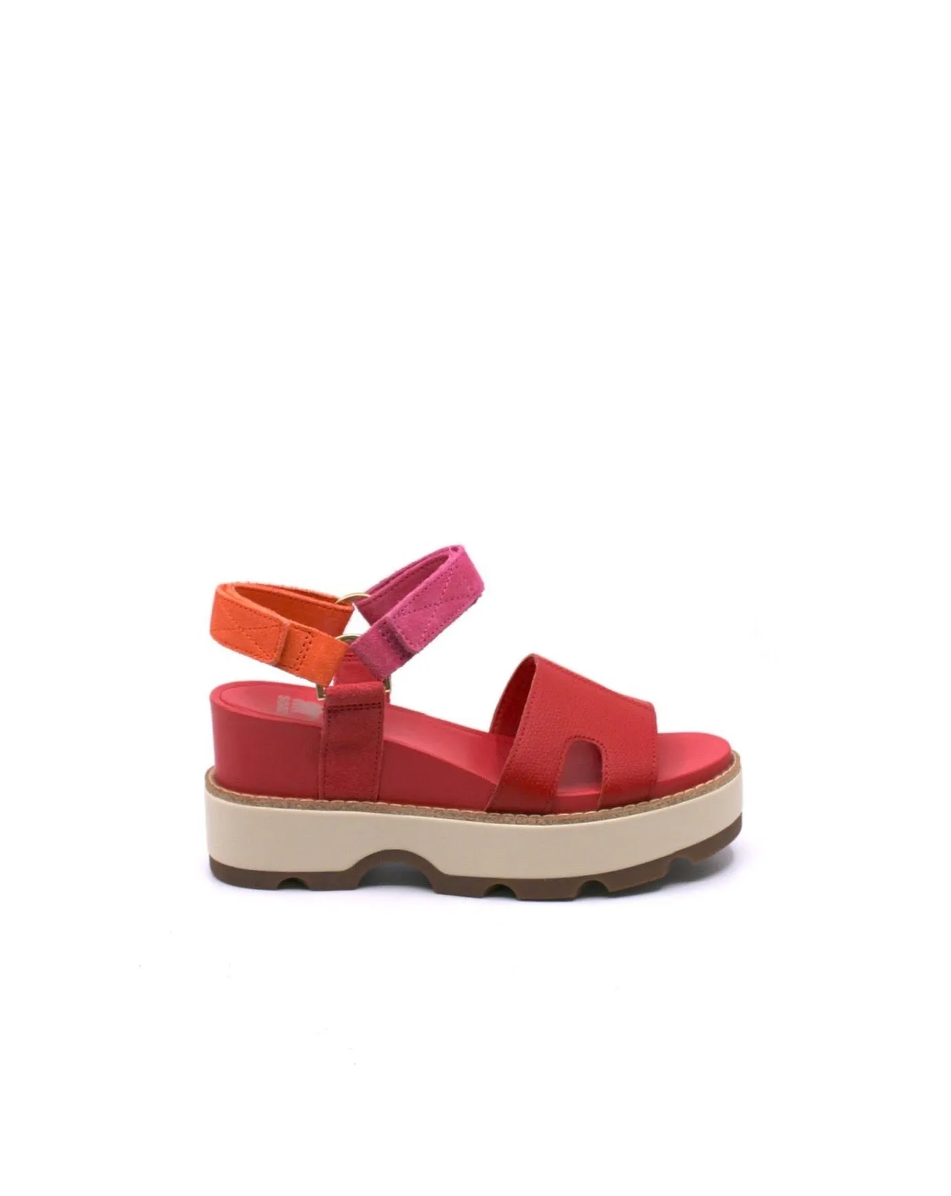 Sorel Joanie IV Ankle Strap Wedge Red Glo/Honey White