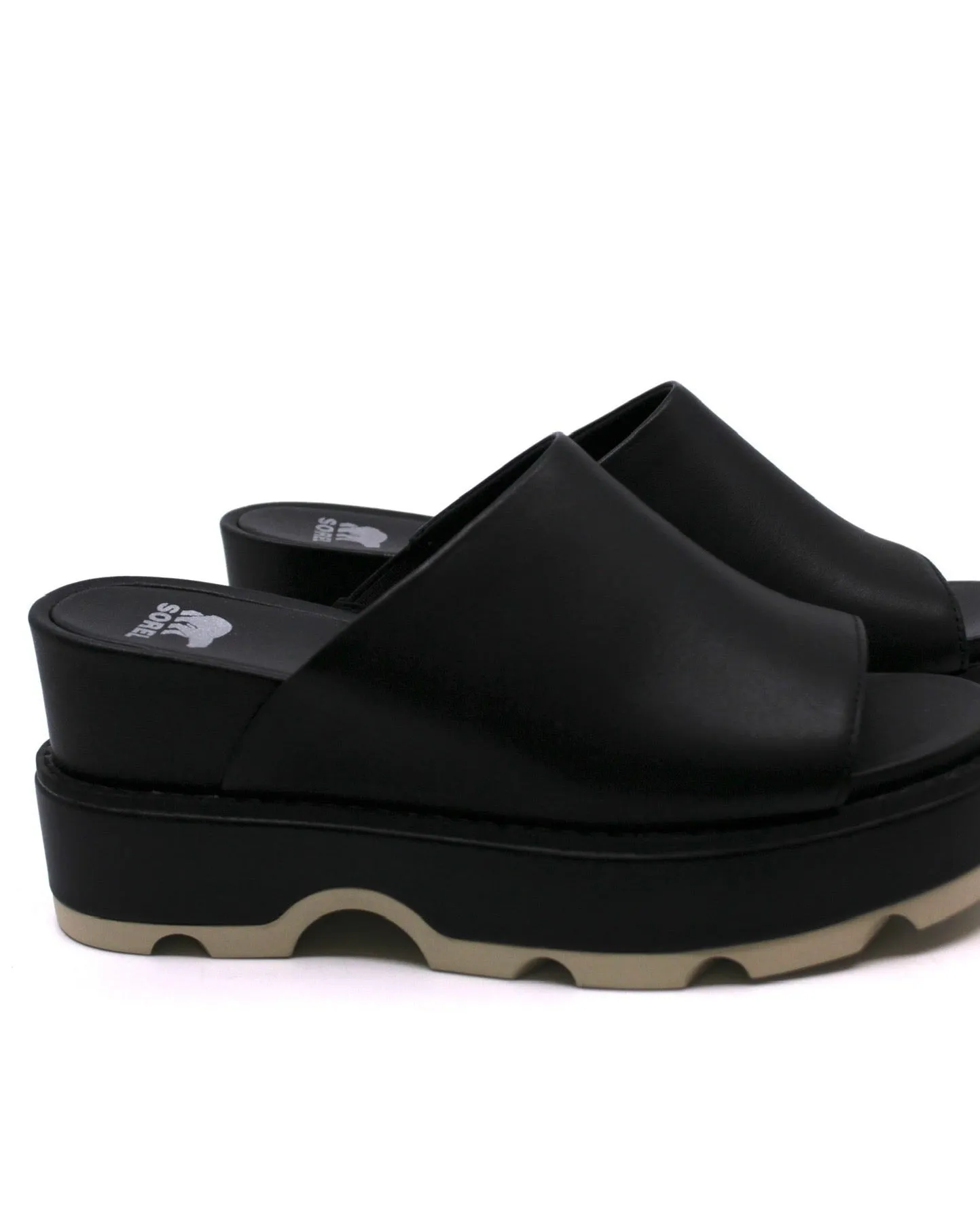 Sorel Joanie IV Slide Wedge Black/Sea Salt