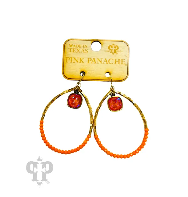 The Basic Teardrop Earrings - Orange