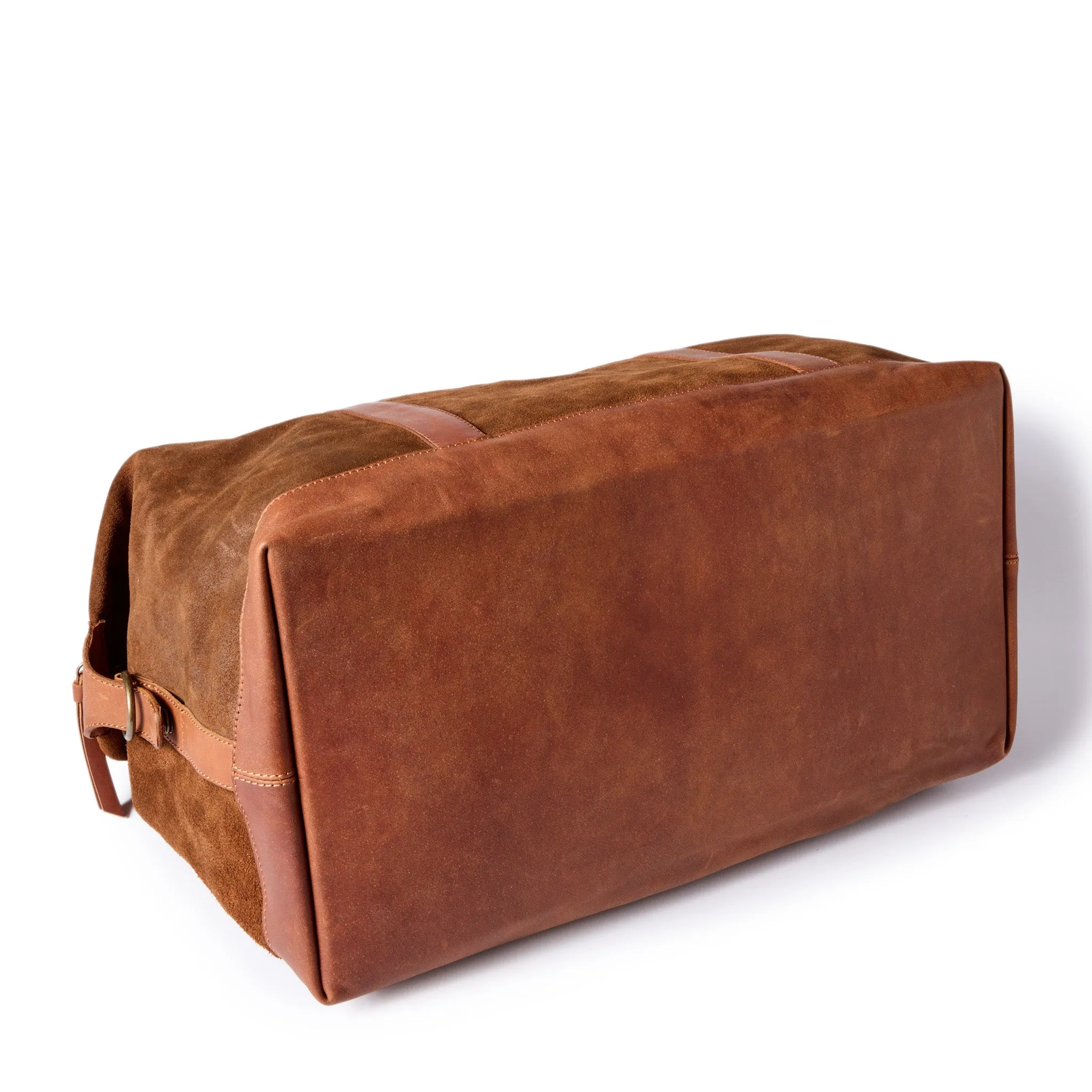 The Weekender Duffle in Chocolate Roughout